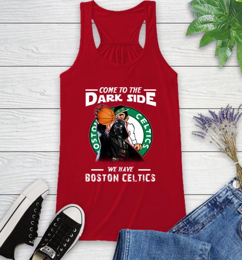 NBA Come To The Dark Side We Have Boston Celtics Star Wars Darth Vader Basketball Racerback Tank 5