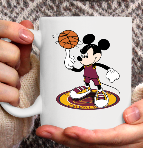 NBA Basketball Cleveland Cavaliers Cheerful Mickey Disney Shirt Ceramic Mug 11oz 2