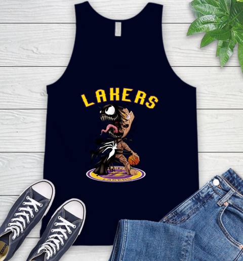 NBA Los Angeles Lakers Basketball Venom Groot Guardians Of The Galaxy Tank Top 3