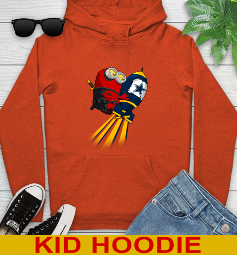 NFL Football Dallas Cowboys Deadpool Minion Marvel Shirt Youth Hoodie 4