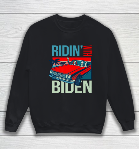 Riding With Biden Kamala Harris Joe Biden Vintage Retro Car Sweatshirt