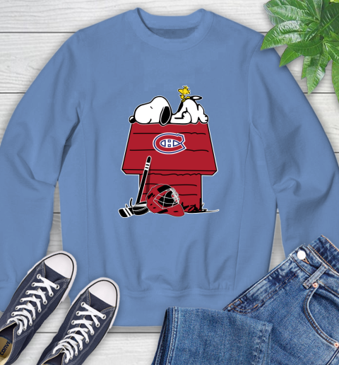 Montreal Canadiens NHL Hockey Snoopy Woodstock The Peanuts Movie Sweatshirt 11