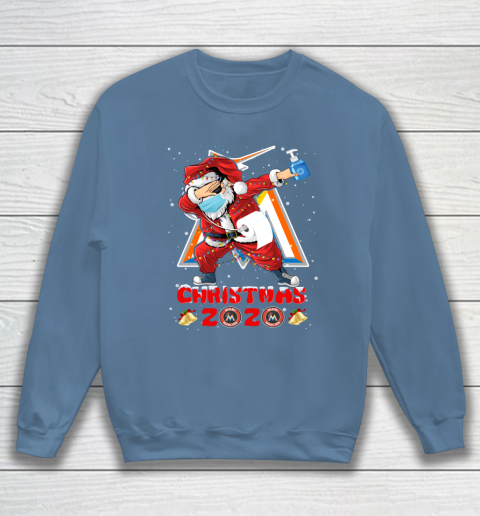 Miami Marlins Funny Santa Claus Dabbing Christmas 2020 MLB Sweatshirt 6