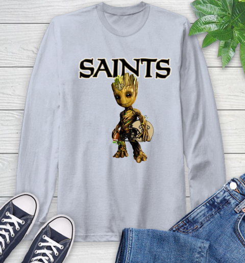 New Orleans Saints NFL Football Groot Marvel Guardians Of The Galaxy Long Sleeve T-Shirt 6
