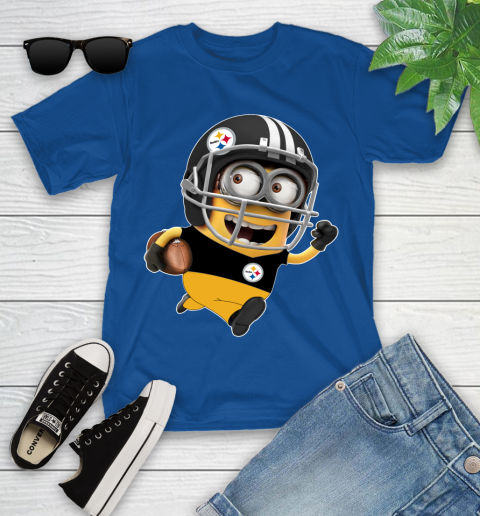 NFL Pittsburgh Steelers Minions Disney Football Sports Youth T-Shirt 9