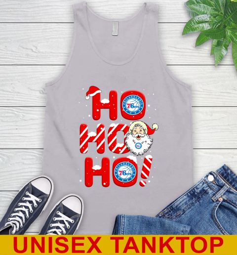 Philadelphia 76ers NBA Basketball Ho Ho Ho Santa Claus Merry Christmas Shirt Tank Top 3