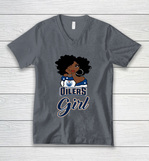 Edmonton Oilers Girl NHL V-Neck T-Shirt 5