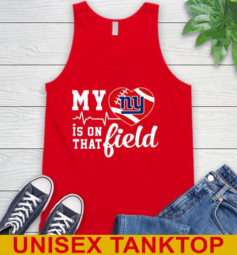 NFL My Heart Is On That Field Football Sports New York Giants Tank Top 5