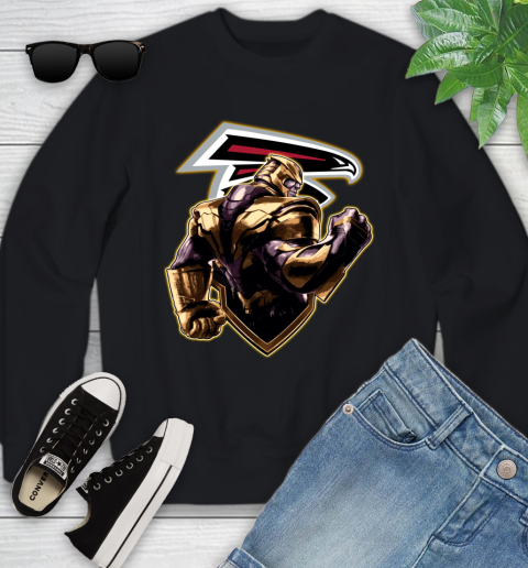 NFL Thanos Avengers Endgame Football Sports Atlanta Falcons Youth Sweatshirt 2
