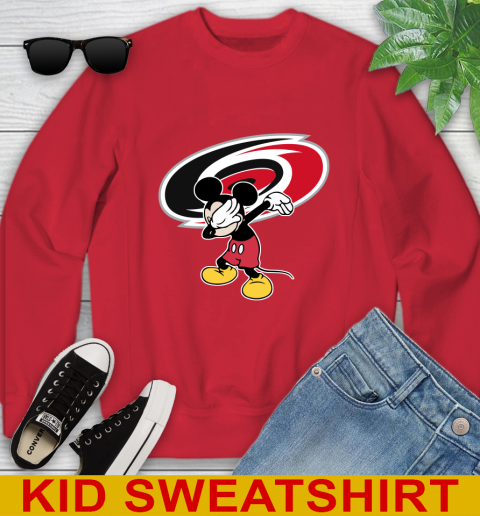 Carolina Hurricanes NHL Hockey Dabbing Mickey Disney Sports Youth Sweatshirt 8