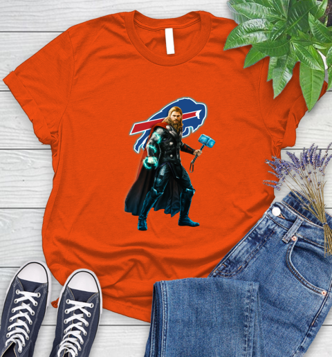 NFL Thor Avengers Endgame Football Buffalo Bills Women's T-Shirt 4