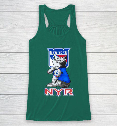 NHL My Cat Loves New York Rangers Hockey Racerback Tank 5
