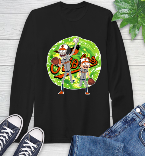 MLB Baltimore Orioles Rick And Morty Baseball Sports Long Sleeve T-Shirt 2