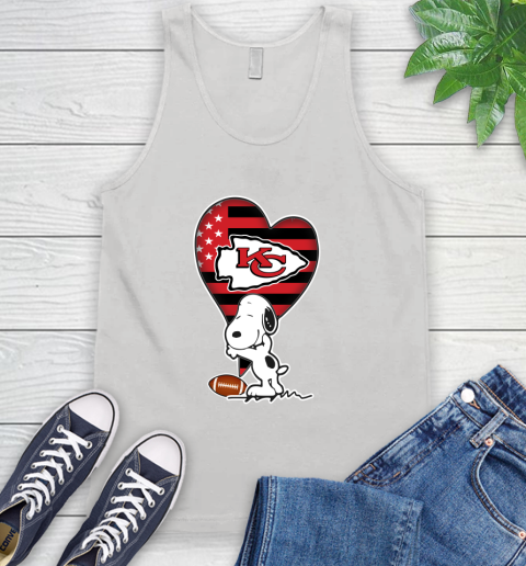 Kansas City Chiefs NFL Football The Peanuts Movie Adorable Snoopy Tank Top