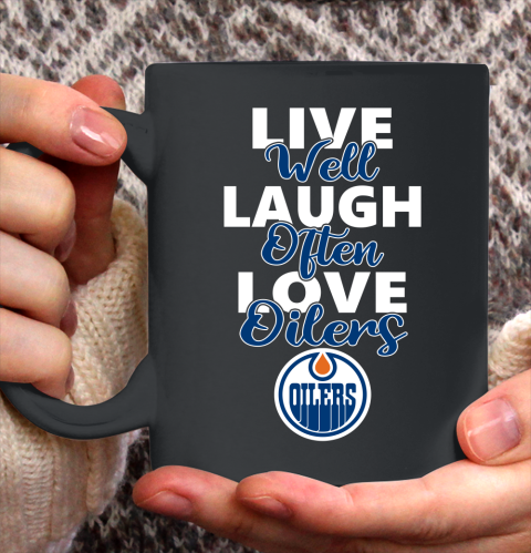 NHL Hockey Edmonton Oilers Live Well Laugh Often Love Shirt Ceramic Mug 11oz