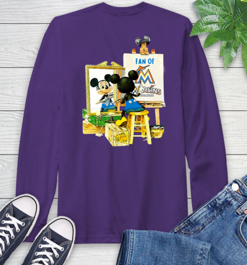 MLB Baseball Miami Marlins Mickey Drawing Shirt 58