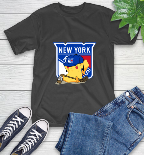 NHL Pikachu Hockey Sports New York Rangers T-Shirt 2