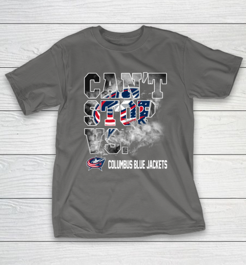 NHL Columbus Blue Jackets Hockey Can't Stop Vs T-Shirt 8
