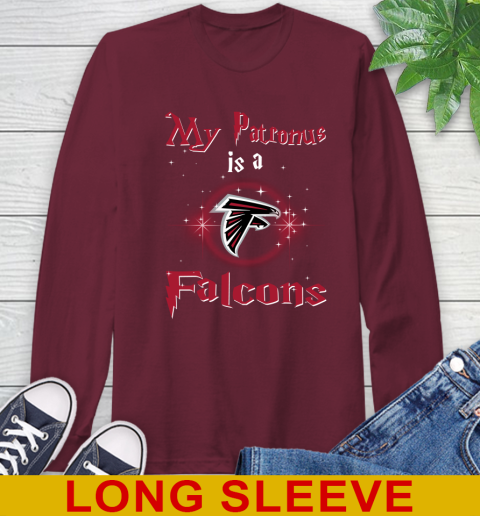 NFL Football Harry Potter My Patronus Is A Atlanta Falcons Long Sleeve T-Shirt 7