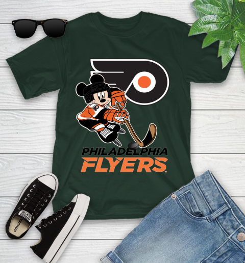 NHL Philadelphia Flyers Mickey Mouse Disney Hockey T Shirt Youth T-Shirt 5