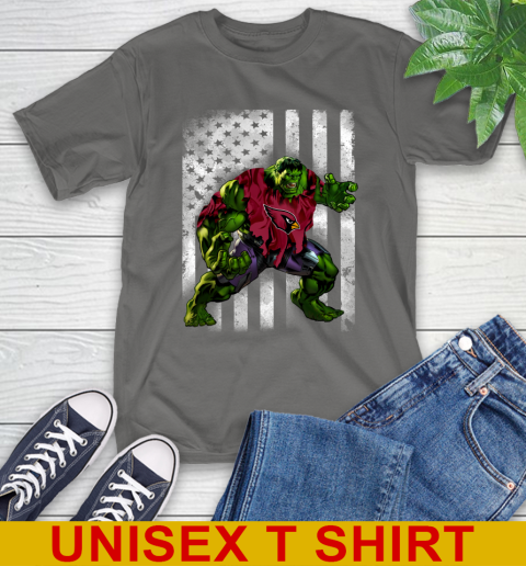 Arizona Cardinals Hulk Marvel Avengers NFL Football American Flag T-Shirt 10