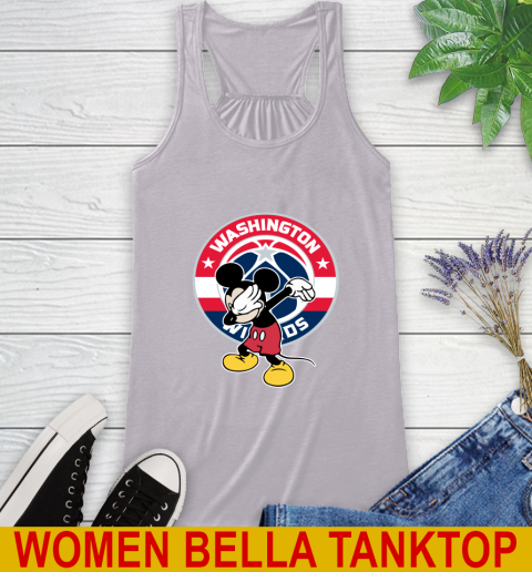 Washington Wizards NBA Basketball Dabbing Mickey Disney Sports Racerback Tank 5