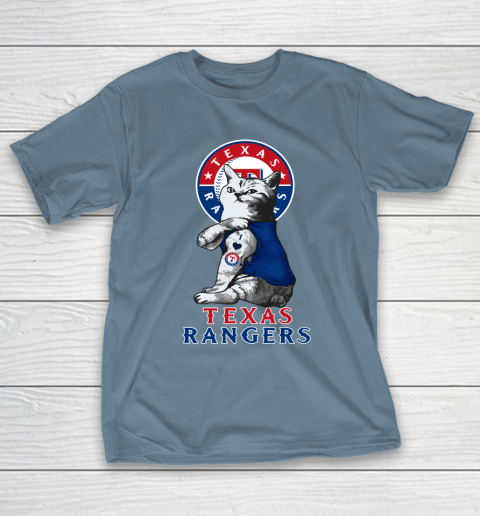 MLB Baseball My Cat Loves Texas Rangers T-Shirt 6