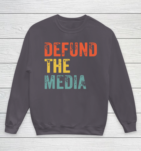 Defund The Media Retro Vintage Youth Sweatshirt 6
