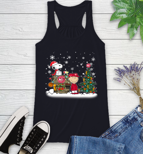 Atlanta Hawks NBA Basketball Christmas The Peanuts Movie Snoopy Racerback Tank 9