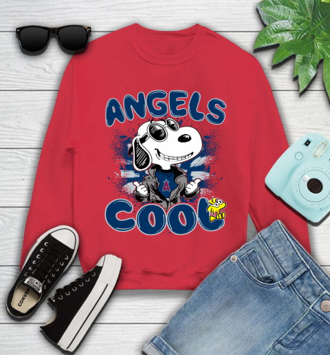 MLB Baseball Los Angeles Angels Cool Snoopy Shirt Youth Sweatshirt 6