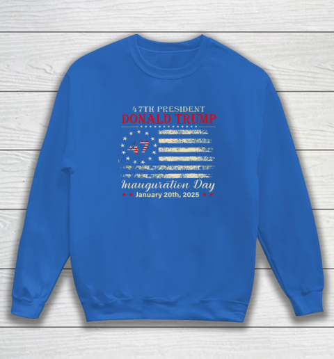 President Donald Trump Inauguration Day 2025 Vintage US Flag Sweatshirt 5