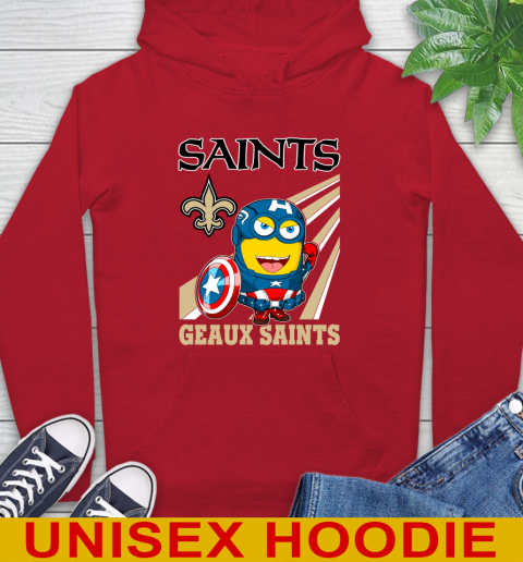 NFL Football New Orleans Saints Captain America Marvel Avengers Minion Shirt Hoodie 10