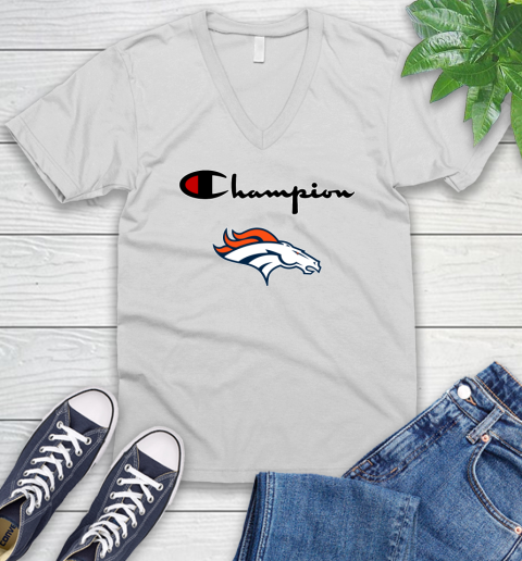 NFL Football Denver Broncos Champion Shirt V-Neck T-Shirt