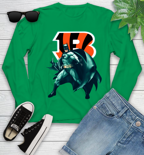NFL Batman Football Sports Cincinnati Bengals Youth Long Sleeve 6