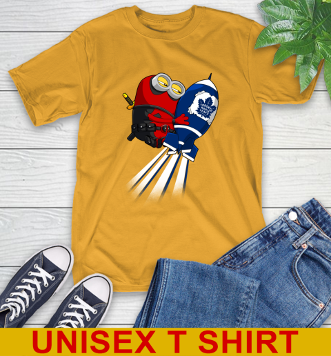 NHL Hockey Toronto Maple Leafs Deadpool Minion Marvel Shirt T-Shirt 2