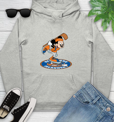 NHL Hockey New York Islanders Cheerful Mickey Disney Shirt Youth Hoodie 2