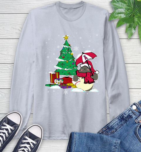 Los Angeles Angels MLB Baseball Cute Tonari No Totoro Christmas Sports Long Sleeve T-Shirt 6