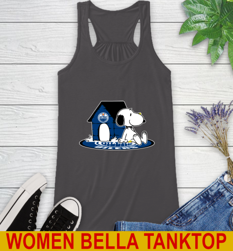 NHL Hockey Edmonton Oilers Snoopy The Peanuts Movie Shirt Racerback Tank 12