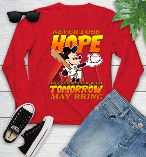 Arizona Diamondbacks MLB Baseball Mickey Disney Never Lose Hope Youth Long Sleeve 11
