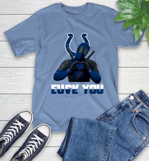 NHL Indianapolis Colts Deadpool Love You Fuck You Football Sports T-Shirt 12