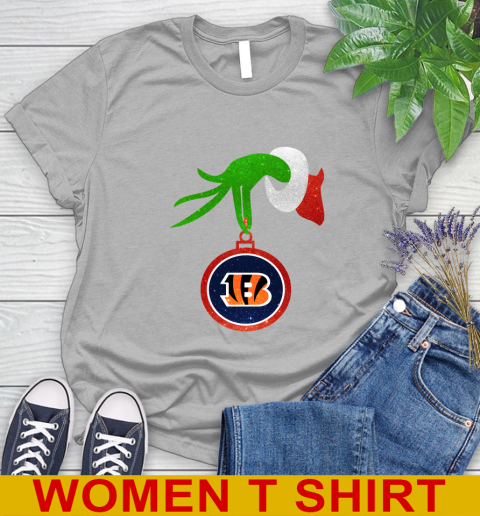 Cincinnati Bengals Grinch Merry Christmas NFL Football Women's T-Shirt 5