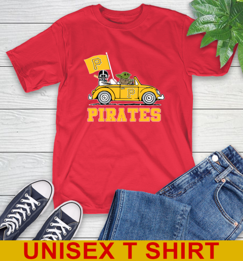MLB Baseball Pittsburgh Pirates Darth Vader Baby Yoda Driving Star Wars Shirt T-Shirt 10