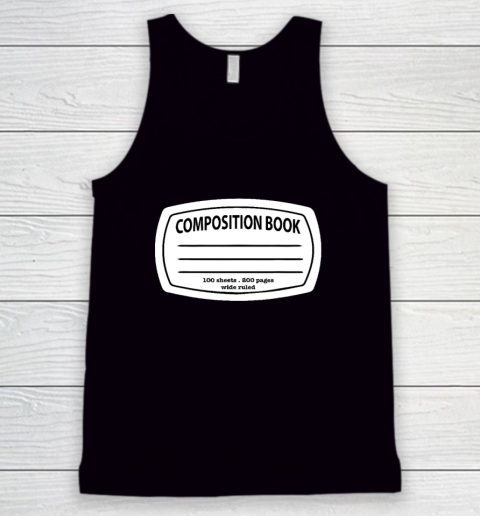 Composition Notebook Costume  Matching Group Halloween Tank Top