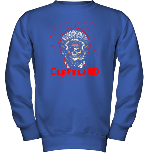 e8cf cleveland hometown indian tribe vintage baseball fan awesome youth sweatshirt 47 front royal