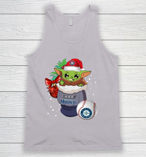 Seattle Mariners Christmas Baby Yoda Star Wars Funny Happy MLB Tank Top 4