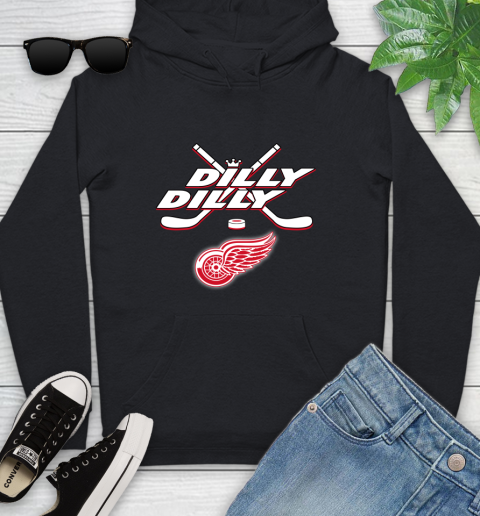 NHL Detroit Red Wings Dilly Dilly Hockey Sports Youth Hoodie 2