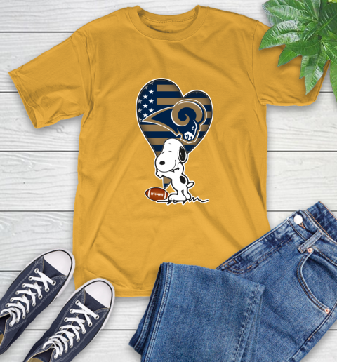 Los Angeles Rams NFL Football The Peanuts Movie Adorable Snoopy T-Shirt 3