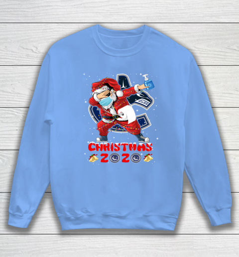 Vancouver Canucks Funny Santa Claus Dabbing Christmas 2020 NHL Sweatshirt 8