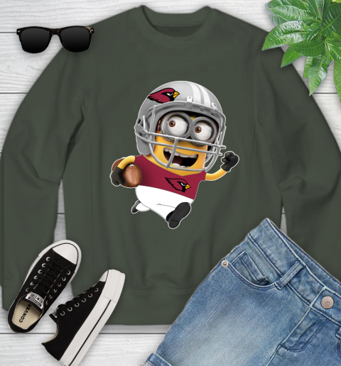 NFL Arizona Cardinals Minions Disney Football Sports Youth Sweatshirt 10