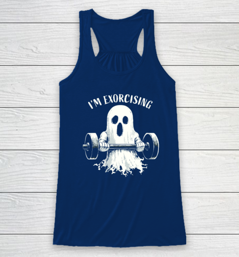 I'm Exorcising Funny Ghost Halloween Racerback Tank 4